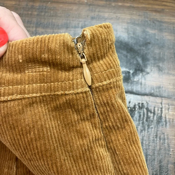 Altar’d State Brown Scalloped courduroy skirt size small - Picture 5 of 6